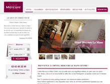 Tablet Screenshot of mercure-hotel-lemans.com